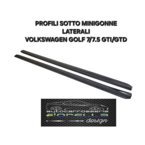 LAME SOTTOMINIGONNE LATERALI VW GOLF 7.5 GTI - GTD FACELIFT NERO LUCIDO