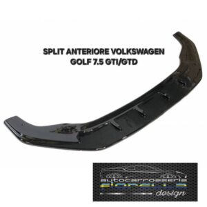LAMA ANTERIORE SOTTOPARAURTI VW GOLF 7.5 GTI - GTD FACELIFT NERO LUCIDO