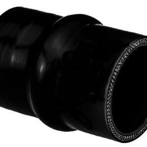 Raccordo silicone blu flessibile con gobba da 76 mm (nero)